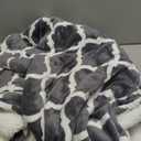 Homemate Heated Blanket Electric Throw - 50x60 Heating Blanket with 10 Fast Heat Levels 8 Hours Auto Off Soft Cozy Flannel Over-Heated Protection ETL Certification Keep Warming in Home (Grey Geometry)