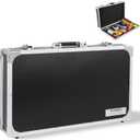 STRICH Guitar Pedal Case STANDARD 22, 22.44" x 12.99" x 4.33" Large Aluminum Locking Effect Pedal Case with Mounting Tape, Compatible with Single Pedals & Multi-Effects