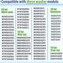 W10727777 WTW5000DW1 WTW5000DW2 WTW7000DW1 WTW7000DW2 WTW7000DW3 WTW7000DW4 WTW7040DW1 WTW7040DW2 WTW7300DW1 WTW7300DW2 WTW7500GC0 WTW7500GC2 W10876600 B25-3A04 Washer Drain Pump Fit for whirl-pool