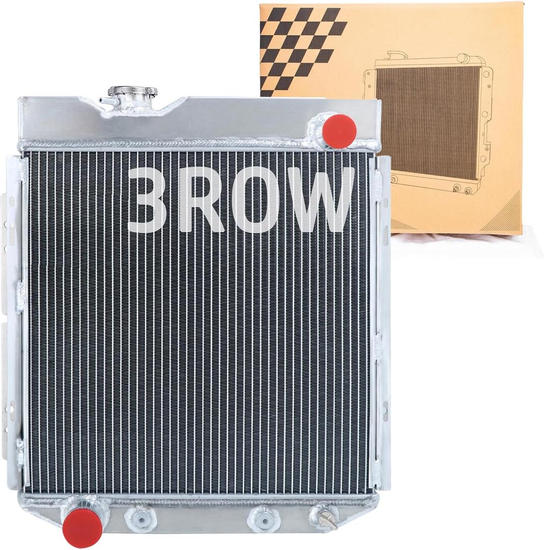 3 Row Radiator For 1965-1966 Ford Mustang, 1960-1965 Falcon 5.0L V8 AT MT, Aluminum Radiator For Ford 1960 1961 1962 1963 1964 1965 1966 CC251