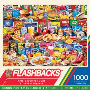 MasterPieces Kids Favorite Foods 1000-Piece Jigsaw Puzzle - Eco-Friendly Matte Finish - 19.25"x26.75" - Bonus Poster - 