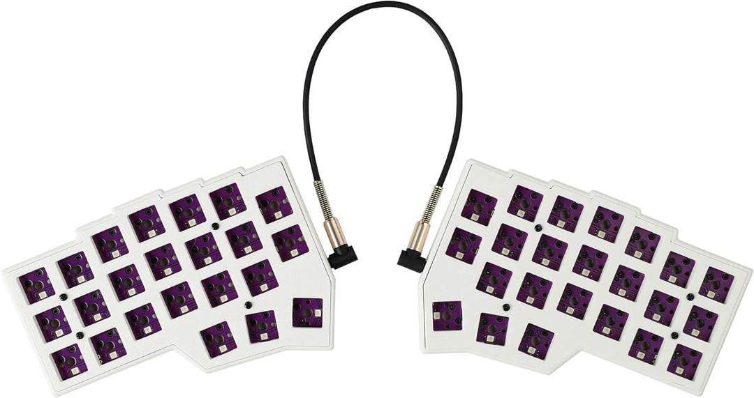 YMDK Split Keyboard Corne V4.1 46 Keys Ergonomic Hotswappable 40% Layout 3D PLA RGB QMK Vial All Key Programmable Mini Independent Gaming Keyboard Kit