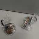 OUTXE Wreath Hanger for Front Door, Upgraded Suction Cup Reef Hook for Glass Window/Over Door, Christmas/Thanksgiving/Halloween/July 4th/Easter/Valentine/Spring/Summer/Fall (Walnut, 2-Pack)