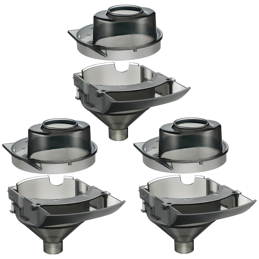 3 Sets Baby Formula Dispenser Replacement Funnel Compatible with Baby Brezza Replacement Parts Funnel and Cover, Grey