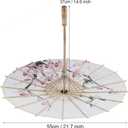 Omabeta Pretty Classical Handmade Oil Paper Umbrella with Wooden Handle,Exquisite DIY Chinese Classical Plum Blossom Handmade Umbrella for Dancing Props Cosplay Photography