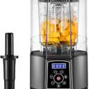CRANDDI Smart Commercial Blender - Digital Touchscreen with Removable Lid, 80 oz Capacity, 3 Preset Programs with Smoothie, Juice, Clean & More, 1500W, 120V, K85TS (Gray)