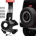 Spare Tire Holder Mounting Bracket with Screws Third Center High Mount Brake Light with Wiring Harness Compatible with 2007-2018 Jeep Wrangler JK Replaces 68048581AA, 55397217AJ (Red)