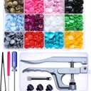 Original KAM Snaps Starter Fasteners Kit -360pcs KAMsnaps Size 20 + Snap Pliers for Crafts Clothing