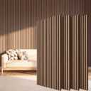 TONOR Wood Slatwall Panels, 4 Pack 47.2" x 23.6"/ 120 x60cm(31ft) Acoustic Wall Panels, Wood Slat Acoustic Panels for Noise Cancelling and Decoration, Living Room, Bedroom, Office, Walnut