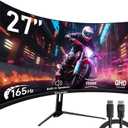 memzuoix 27-Inch Gaming Monitor, 144Hz, QHD 2560x1440p, 1ms(MPRT) Response, HDR10, 90% DCI-P3 Color Gamut, Adaptive G-Sync, FreeSync Premium, Dual HDMI, DisplayPort, VESA Mount, Black