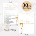 HONPHAX Champagne Bridal Shower Games Cards 30 Guests, I Spy with My Little Camera Bridal Shower Wedding Games for Reception 30pcs - Rehearsal Engagement Party Activities /016