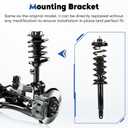 Rear Shock Absorber Compatible with Honda Accord 2008-2012, Struts Assembly w/Coil Spring, Replace for 172563 (Set of 2)