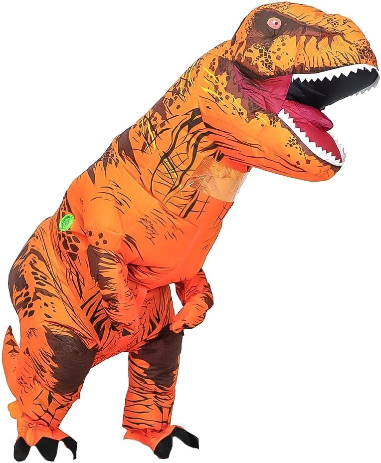 Inflatable Halloween Dinosaur Costume Adult Fancy Dinosaur Suit Blow up Trex Costume Full Body Dino Costume