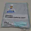 MR.SIGA Ultra Fine Microfiber Cloths for Glass, Pack of 6, 35 x 40 cm 13.7" x 15.7" (Green)