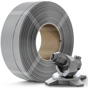 Creality PETG Filament Refill 1.75mm 3D Printer Filament, 1kg (2.2lb) Filament for Bambu Lab Reusable Spool, Dimensional Accuracy ±0.03mm, Grey