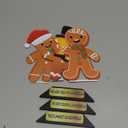 3 Pcs Christmas Gingerbread Man Contest Trophy 6.1 Inch Wooden Gingerbread Man Decorating Kit Funny Party Trophies Gingerbread House Awards for Christmas Xmas Decorations