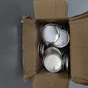 Milkary 250Pcs Button Maker Keychain Supplies, 50 Sets 58mm Metal Keychain Making Supplies for Button Maker Machine, Badge Sets with Metal Shell Back Cover Transparent Film Blank Paper Chain