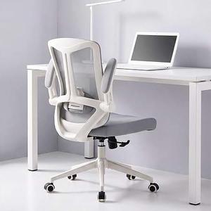 Ergonomic Mesh Home Office Chair, 350LBS Heavy Duty Desk Chair with Lumbar Support, Flip-up Armrest, Height Adjustable Swivel Computer Chair Without Headrest 9409B Gray