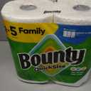 Bounty Paper Towels Quick Size, White, 5 Family Rolls = 2 Regular Rolls 