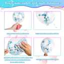 2 x 60Pcs Snow Balloons 12 Inch Cloud Blue Balloons Birthday Party Supplies Latex Helium for Arch Garland Kit Boys Girls Themed Birthday Party Decorations Baby Shower Favors (White)