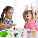 3 x LAHAND Easter Air Dry Clay Kits for Kids,DIY Model Magic Clays,JesusBunnyEggs Craft DIY kit, This Clay Sets Can be Used as Easter Basket Stuffing or Classroom Party Favors