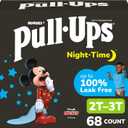 Pull-Ups Boys' Night-Time Potty Training Pants, Size 2T-3T Overnight Training Underwear (16-34 lbs), 68 Ct