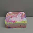 JOYIN Unicorn Tea Party Set for Little Girls, Pretend Pink Tin Teapot Set, Princess Tea Time Play Kitchen Toy with Teapot, Cup, Plate, Carrying Case for Kids Toddlers Age 3 4 5 6