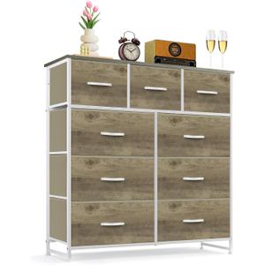 9-Drawer Dresser for Bedroom, Anti-Tip Tall Storage Organizer