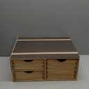 Capsules Coffee Storage Drawer for Pod K-cup Holder - Counter Organizer for Kitchen Utensil Storage - Wood Desktop Coffee Brewer Accessories Stand CF2D3C-LT