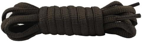 MOCATH Oval Athletic Shoelaces Half Round Shoe Laces for Sneakers Running Shoes Sport Shoe Strings, Color Brown
