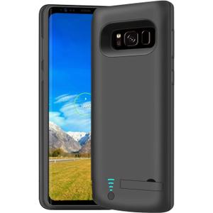 Battery Case for Samsung Galaxy S8, 5000mAh Rechargeable Extended Battery Charging Charger Case, Add 1.5X Extra Juice, Not Compatible with Galaxy S8+ or Galaxy S8 Active Black