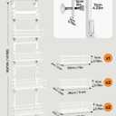 Adjustable 5-Tier Over the Door Pantry Organizer, Spice Rack, Narrow Hanging Shelf for Kitchen Storage and Organization (White)
