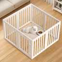 Dog Playpen Indoor,Puppy Playpen,White 23.6" H, 8 Panels