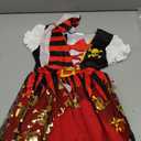 Toddler Baby Girl Pirate Outfits With Eye Mask And Head Scarf (Black,2T)