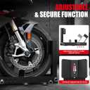 Motorcycle Wheel Chock for Trailer, Completely Adjustable Detachable Foldable Motorcycle Front Tire Stand fits 10" to 17" Wheels