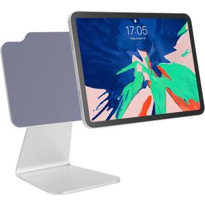 USU iPad 10th Gen & iPad 11''(A16) Magnetic Stand, Adjustable Sturdy Mount Holder on Desk. (Silver)