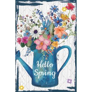 Hello Spring Decor Flower Metal Signs Spring Decorations Easter Spring Wall Decor Spring Garden Sign Colorful Flowers Spring Decor Sign Farmhouse Tin Sign 8x12 Inch