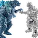 TwCare Set of 2 Mecha Godzilla Earth MechaGodzilla Kiryu Toys, Kaiju Universe Action Figures King of The Monsters Movable Joints Movie Series Soft Vinyl, Travel Bag