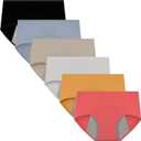 Nalwort Women's Menstrual Period Briefs Girl Ultra Soft Postpartum Cotton Panties Underwear (Color-m1)