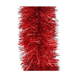 Red Tinsel Garland 50 Feet Christmas Party Decorations Xmas Tree Garland for Twist Hanging Ceiling Indoor Outdoor Christmas Tree
