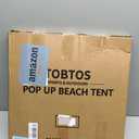 TOBTOS UPF 50+ Pop Up Beach Tent, Easy Set Up Beach Umbrella, Sun Shelter for 2-3 People UV Protection Portable Sunshade, Baby Canopy Cabana, Lightweight with Carry Bag, One Size