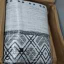 BESTSWEETIE 8x10 Area Rugs for Living Room Washable Moroccan Farmhouse Neutral Geometric Low Pile Non-Slip Soft Print Pattern Rug for Bedroom Kitchen Dining Room Entryway Black/Brown