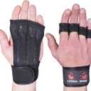 LETHAL MODE Workout Gloves for Men & Women  Fingerless Weight Lifting Gloves with Wrist Support for Gym, Crossfit, and Exercise  Durable Grip for Weightlifting (Medium, D2)