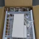 YKLSLH Over Sink Dish Drying Rack, Expandable Large Drying Rack, Suitable for Most Sinks (24.8"-35.4"), Adjustable Metal Rack, Space Saving, White