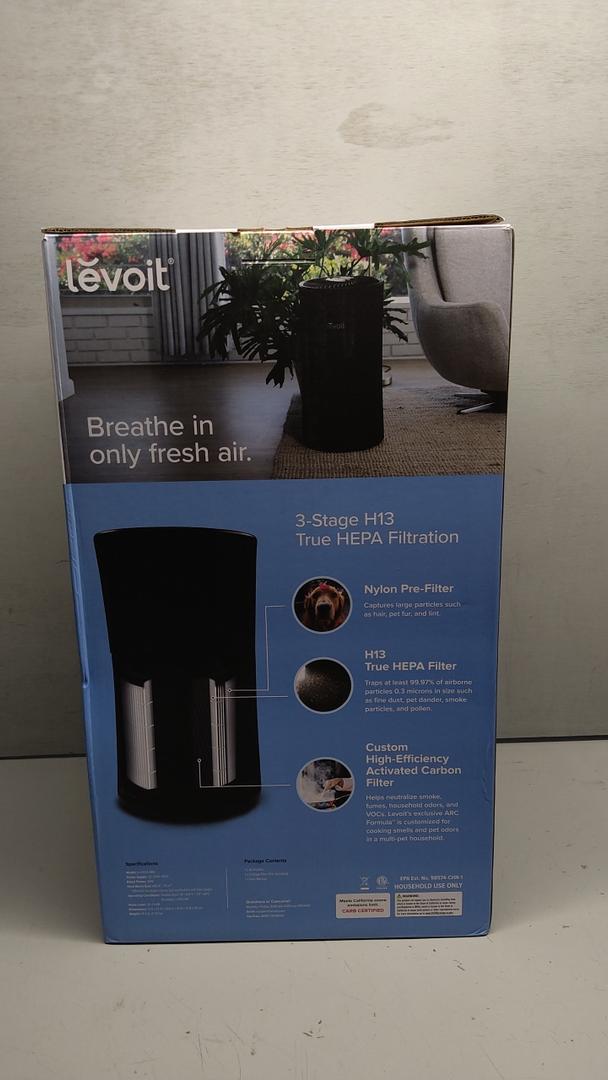 LEVOIT Air Purifiers for Home Large Room With Air Quality Monitor, Quiet for Bedroom, 3-in-1 Filter, Auto Mode, LV-H133, Black LEVOIT Air Purifiers for Home Large Room With Air Quality Monitor, Quiet for Bedroom, 3-in-1 Filter, Auto Mode, LV-H133, Black