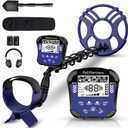 PalliPartners Metal Detector for Adults Waterproof-Professional Higher Accuracy Gold Detector with LCD Display,5 Mode, Advanced DSP Chip 12" Coil(Purple)