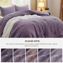 Bedsure Super King Comforter Set, Grayish Purple Soft Prewashed Bedding for All Seasons, 3 Pieces GentleSoft Bed Set, 1 Lightweight Comforter (120"x120") and 2 Pillowcases (20"x36"), Super King(120"x120"), 10 - Grayish Purple