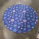 Dark Blue Winter Round Tablecloth 30inch