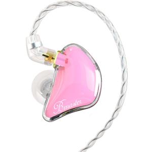 BASN Bmaster in Ear Monitor Headphones Triple Driver Earphones with Two Detachable MMCX Cable Fit in Ear Suitable for Audio Musician Drummer(Pink)