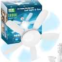 32" Socket Fan Light, 3000 Lumens Small Ceiling Fans with Lights and Remote, E26/E27 Light Bulb Fan with Reversible Motor, Dimmable 3000K-6500K Light Socket Fan for Bedroom Kitchen Garage